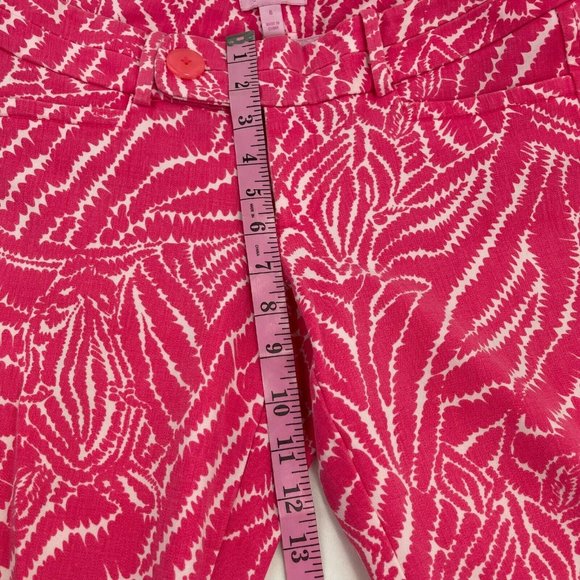 Lilly Pulitzer Cotton Blend Pink Zebra Print Fashion Short Pants Women's Size 6 - Picture 5 of 8